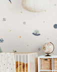 Blue Planets Kid’s Wall Decal - Decals - Space