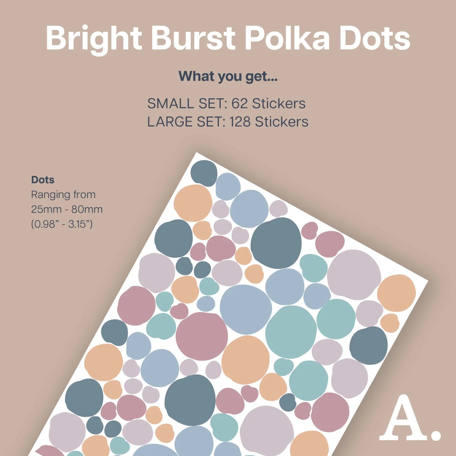 Bright Burst Polka Dot Wall Decal - Decals - Polka Dots