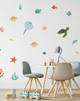 Bright Sea Creatures Wall Decal - Decals and Space