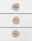 Kids’ Wardrobe Labels - Sand Dots Organisation