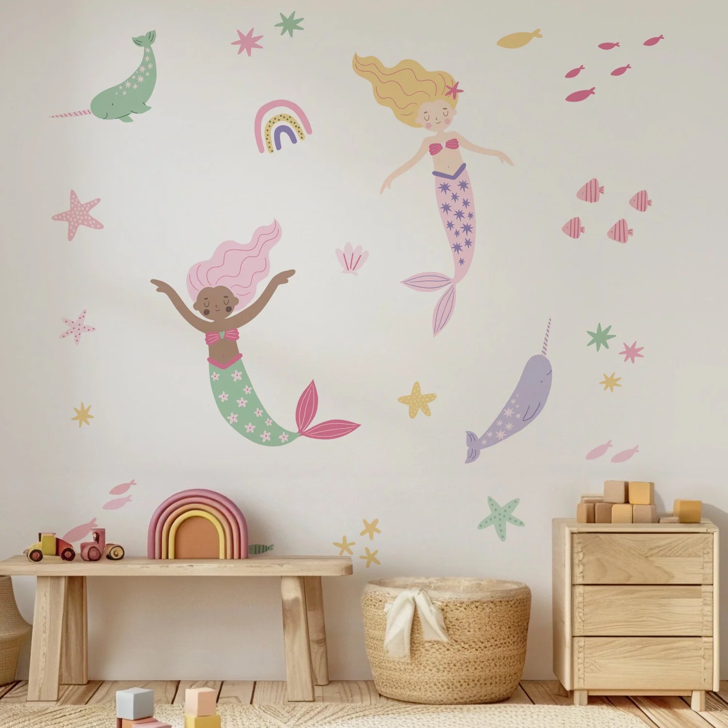 Pink Mermaids Feature - Decals - Fantasy