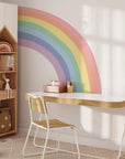 Rainbow Half Wall Decal - Decals - Rainbow Sun Clouds