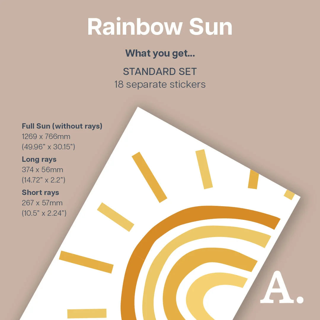 Rainbow Sun Wall Decal - Decals Big Features