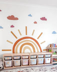 Rainbow Sun Wall Decal - Decals - Rainbow Sun Clouds