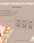 Straight Abstracts Warm - Storage Tub Decals